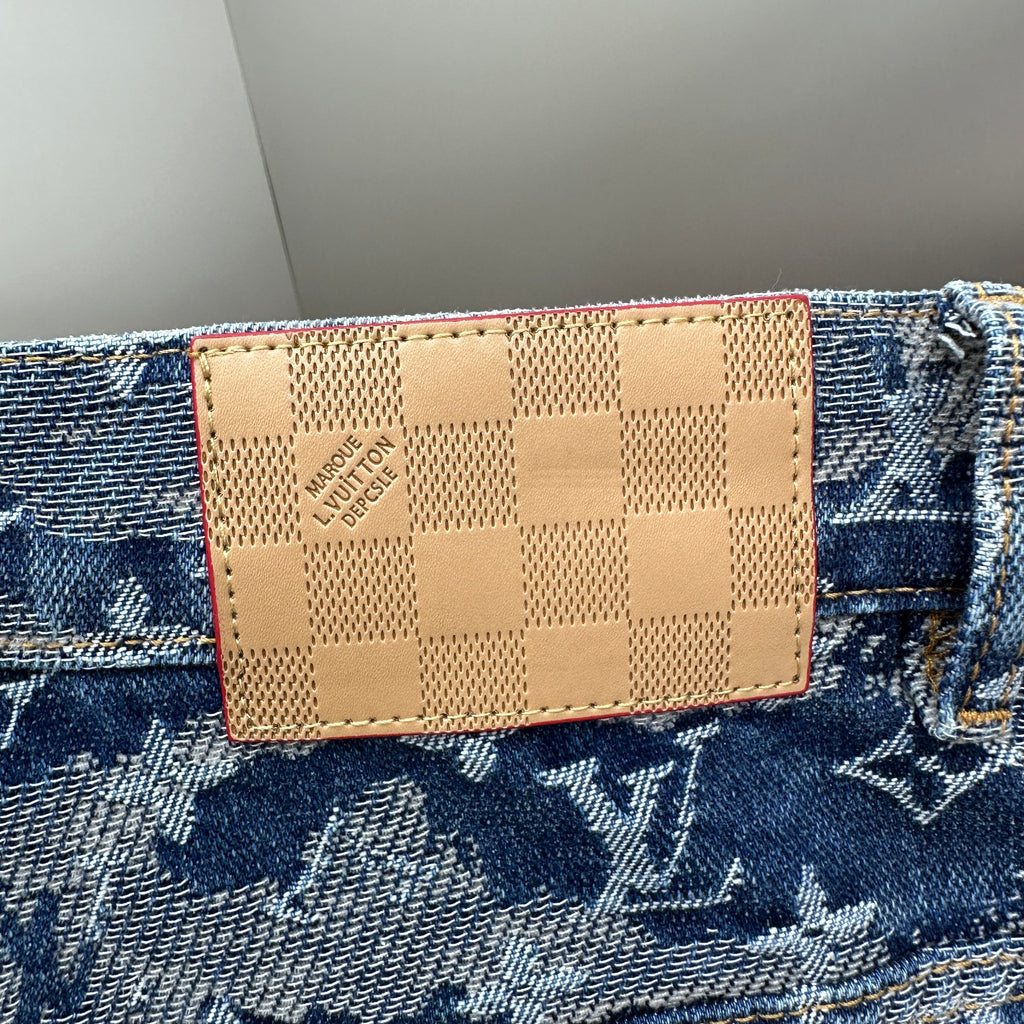 Louis Vuitton Camouflage Monogram Denim Trousers – Washed Blue