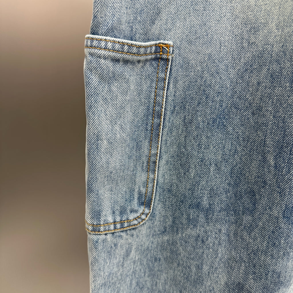 Louis Vuitton Vintage Wash Straight-Fit Workwear Denim Trousers