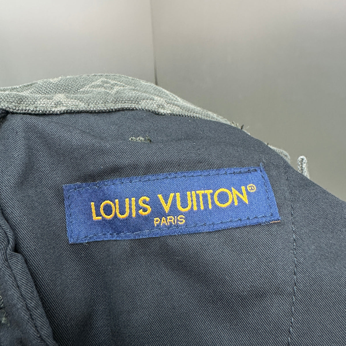 Louis Vuitton All-Over Monogram Charcoal Workwear Denim Trousers