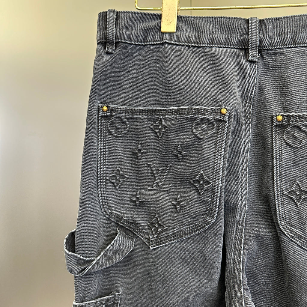 Louis Vuitton Double-Knee Monogram Embossed Carpenter Pants
