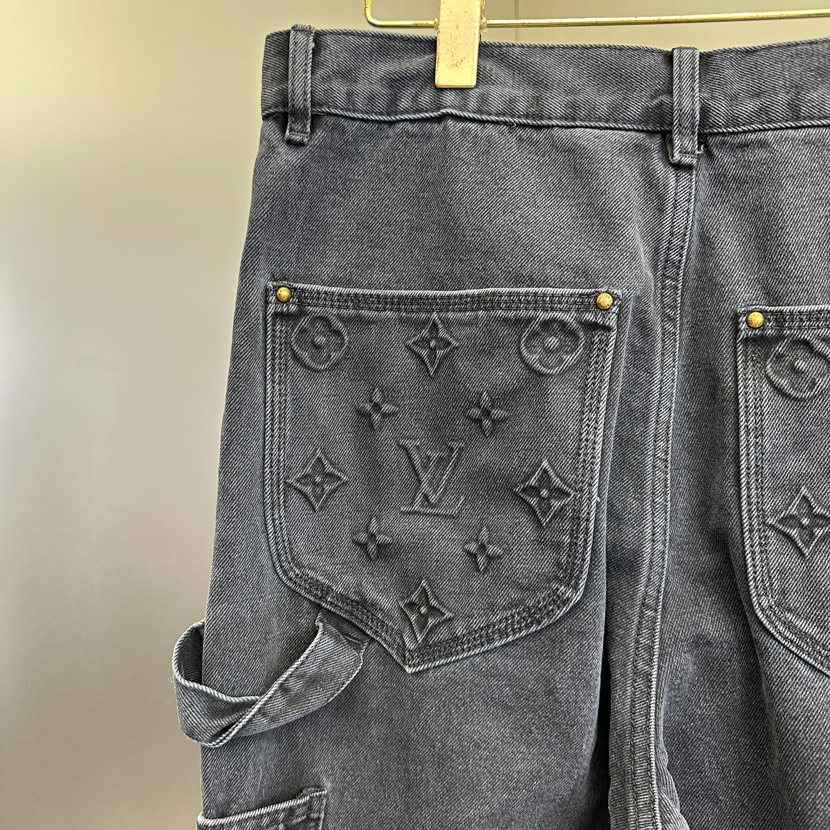 Louis Vuitton Double-Knee Monogram Embossed Carpenter Pants