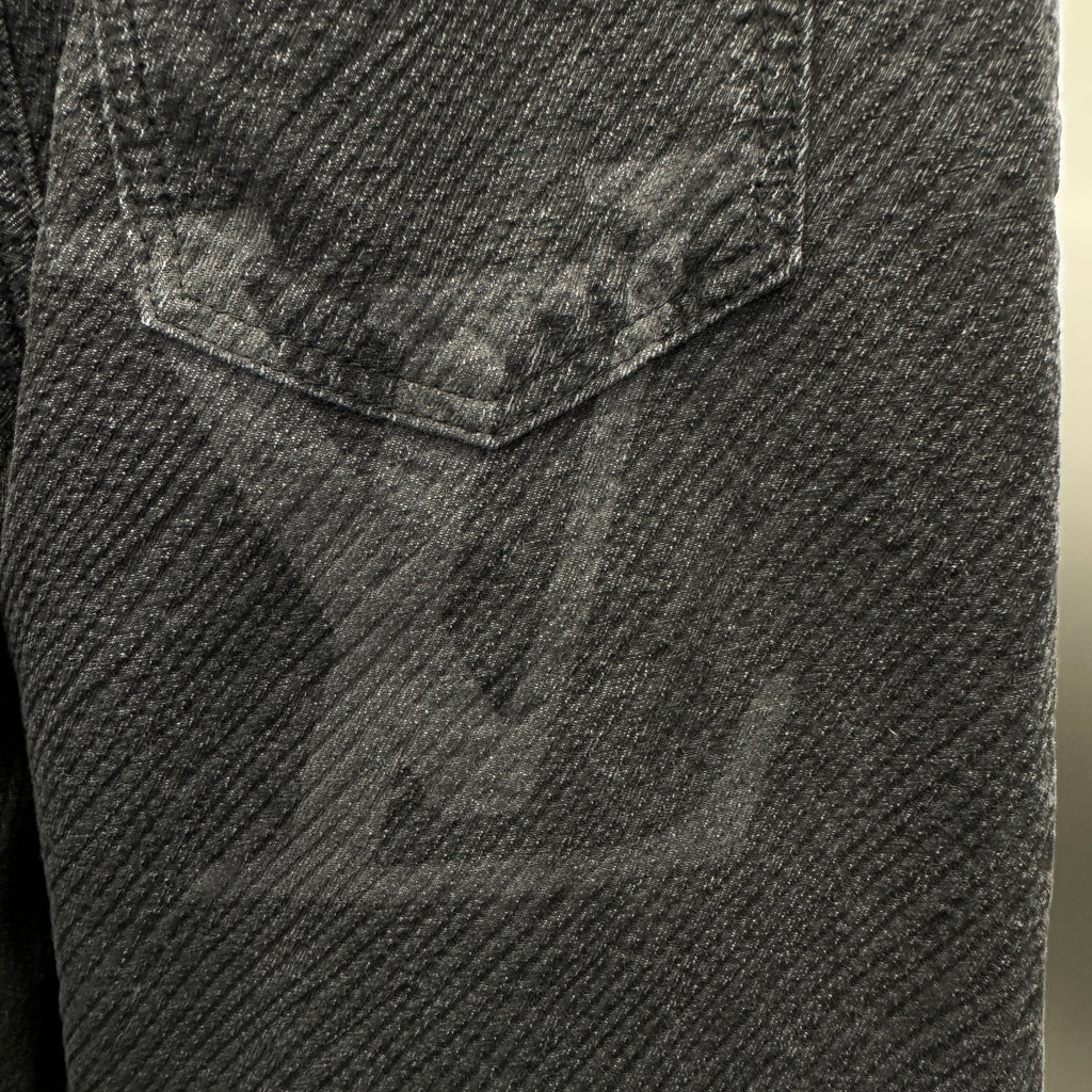 Louis Vuitton Tonal Oversized Monogram Jacquard Denim Trousers – Charcoal