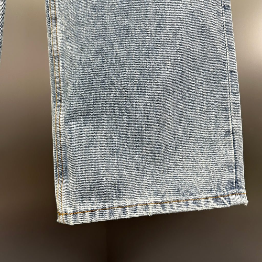 Louis Vuitton Light Indigo Denim Trousers with Heritage Leather LV Patch