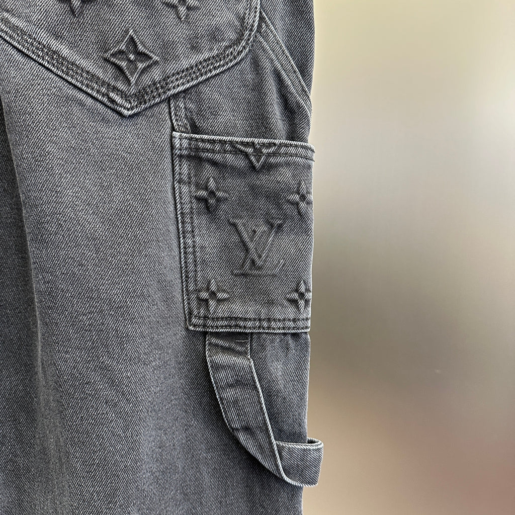 Louis Vuitton Double-Knee Monogram Embossed Carpenter Pants