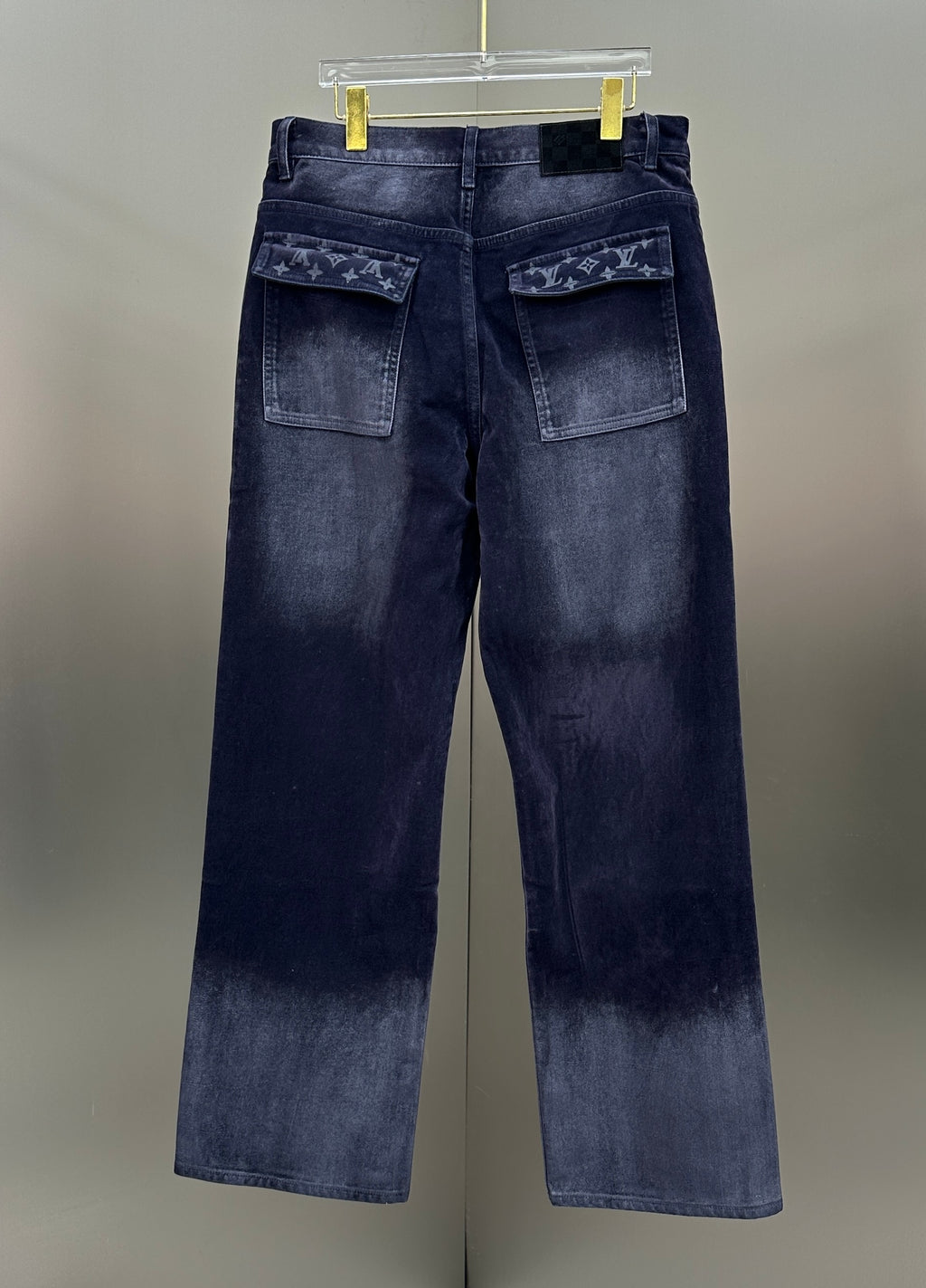 Louis Vuitton Bleached Fade Straight Denim Trousers – Dark Navy
