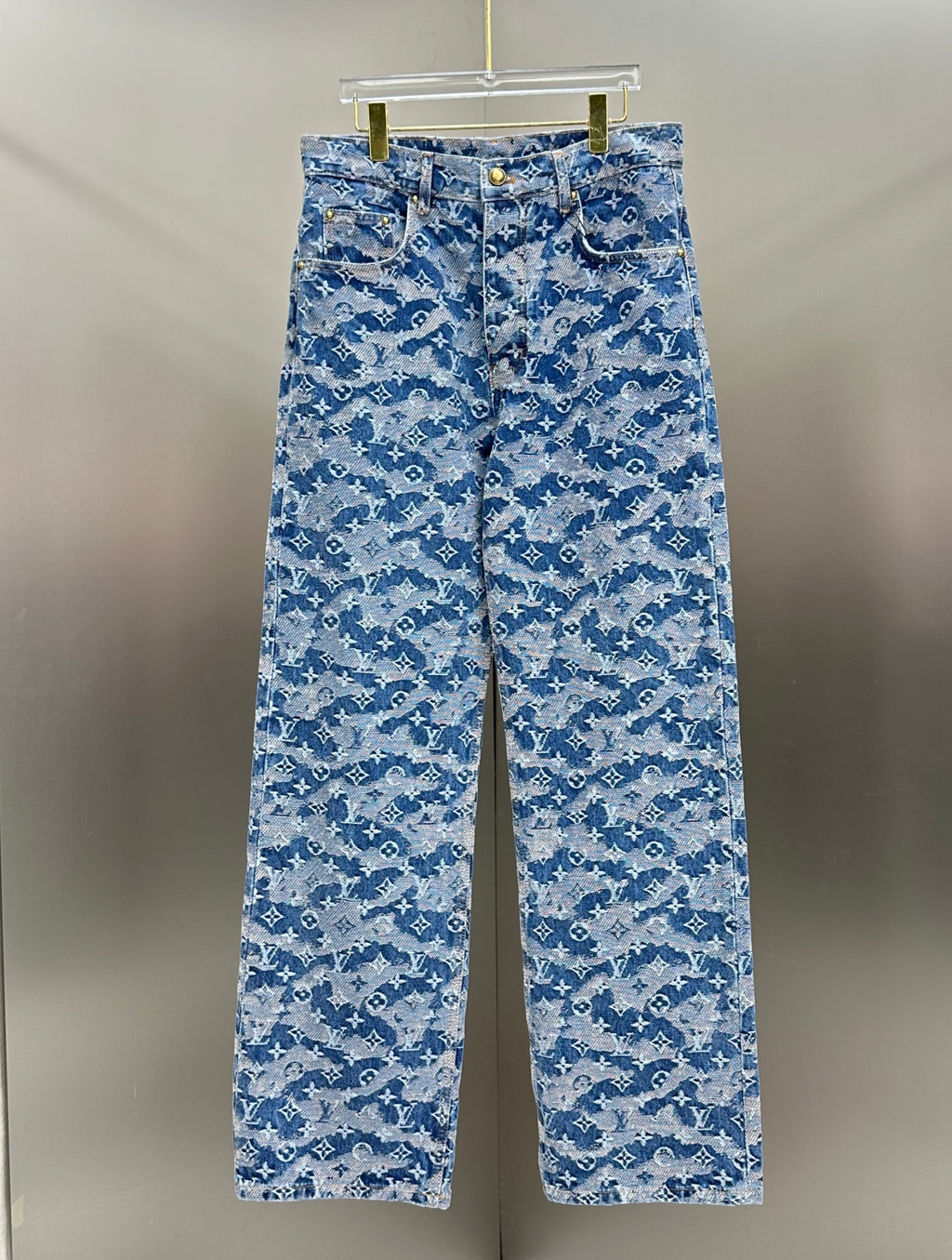 Louis Vuitton Camouflage Monogram Denim Trousers – Washed Blue
