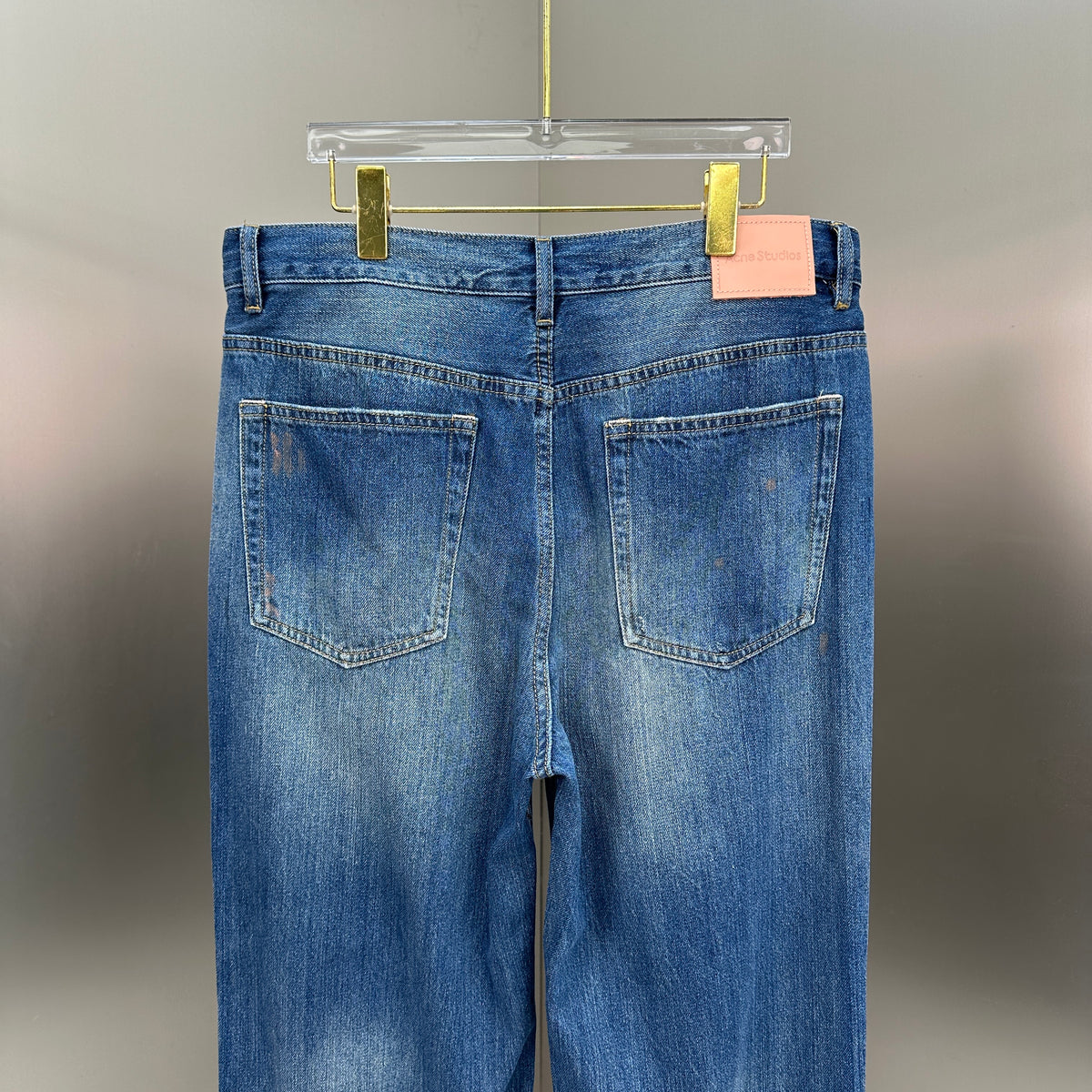 Acne Studios Ripped & Paint-Splattered Loose Fit Jeans