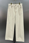 Louis Vuitton Subtle Monogram Motif Off-White Denim Trousers