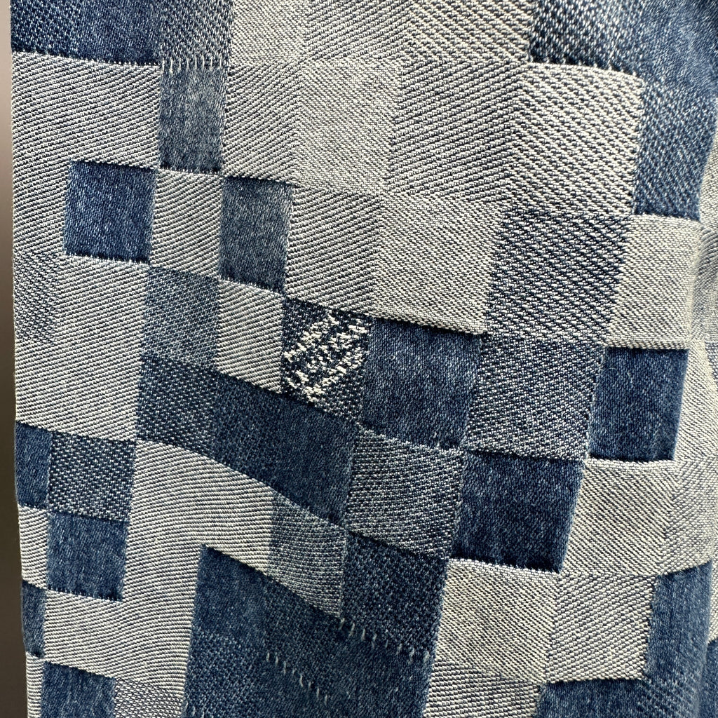 Louis Vuitton Pixelated Damier Indigo Denim Trousers with Heritage Signature