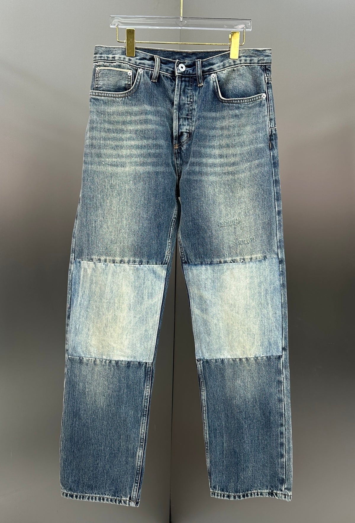 Dior Block Patchwork Denim Pants – Washed Blue