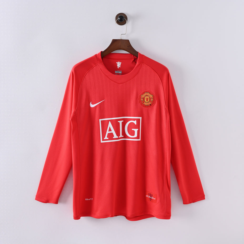 Manchester United 1ra Equipación 2007/08 Manga Larga