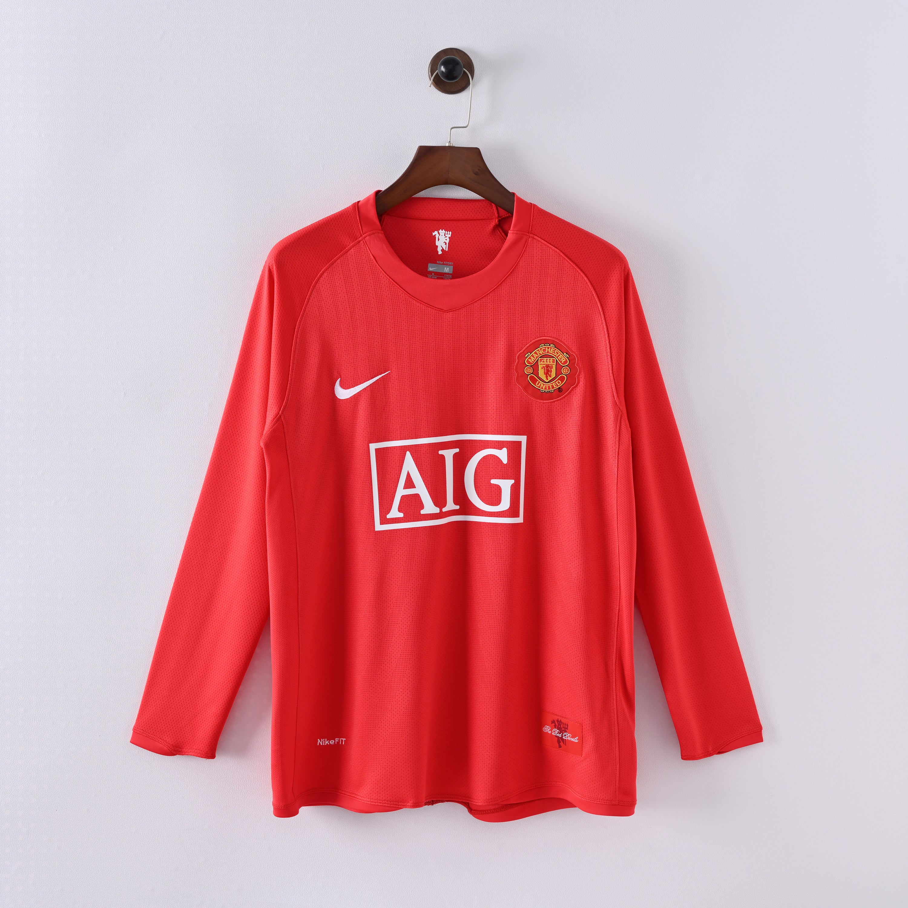 Manchester United 1ra Equipación 2007/08 Manga Larga