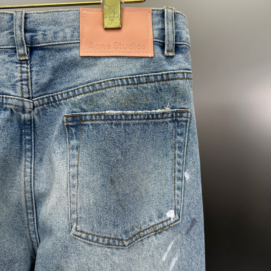 Acne Studios Artist Wash Mud-Tinted Wide-Leg Denim
