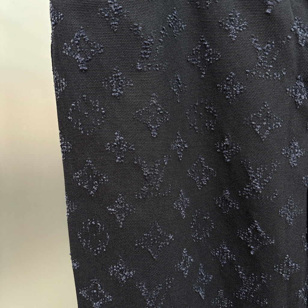 Louis Vuitton All-Over Monogram Embossed Black Denim Pants
