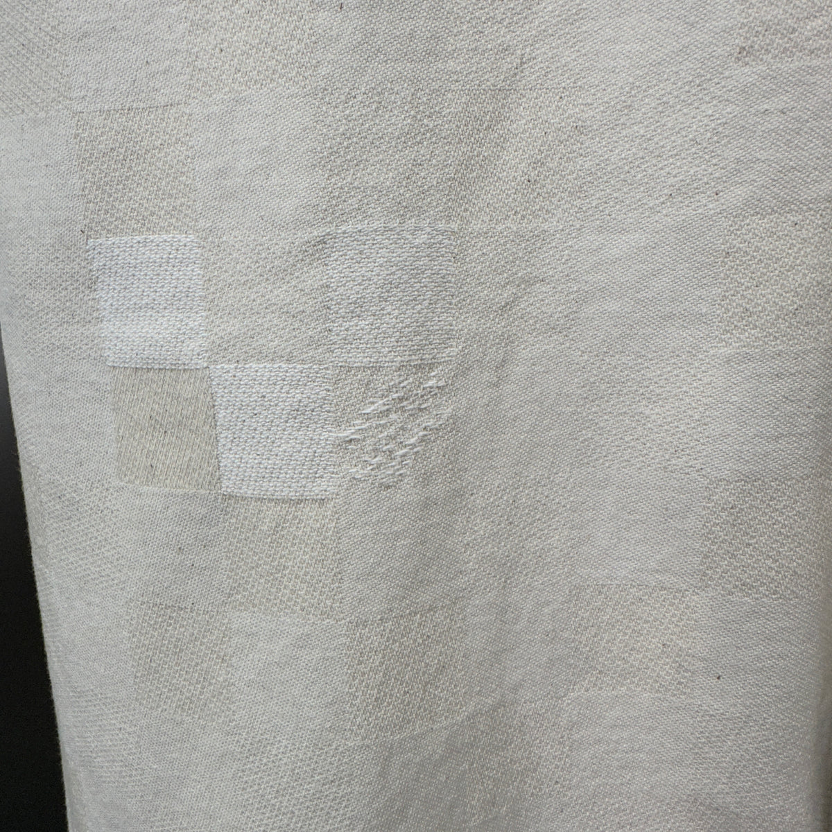 Louis Vuitton Tonal Pixelated Damier Cream Denim Trousers