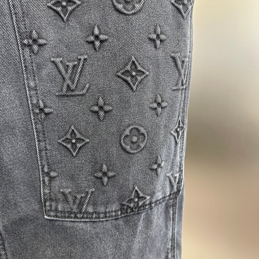 Louis Vuitton Double-Knee Monogram Embossed Carpenter Pants