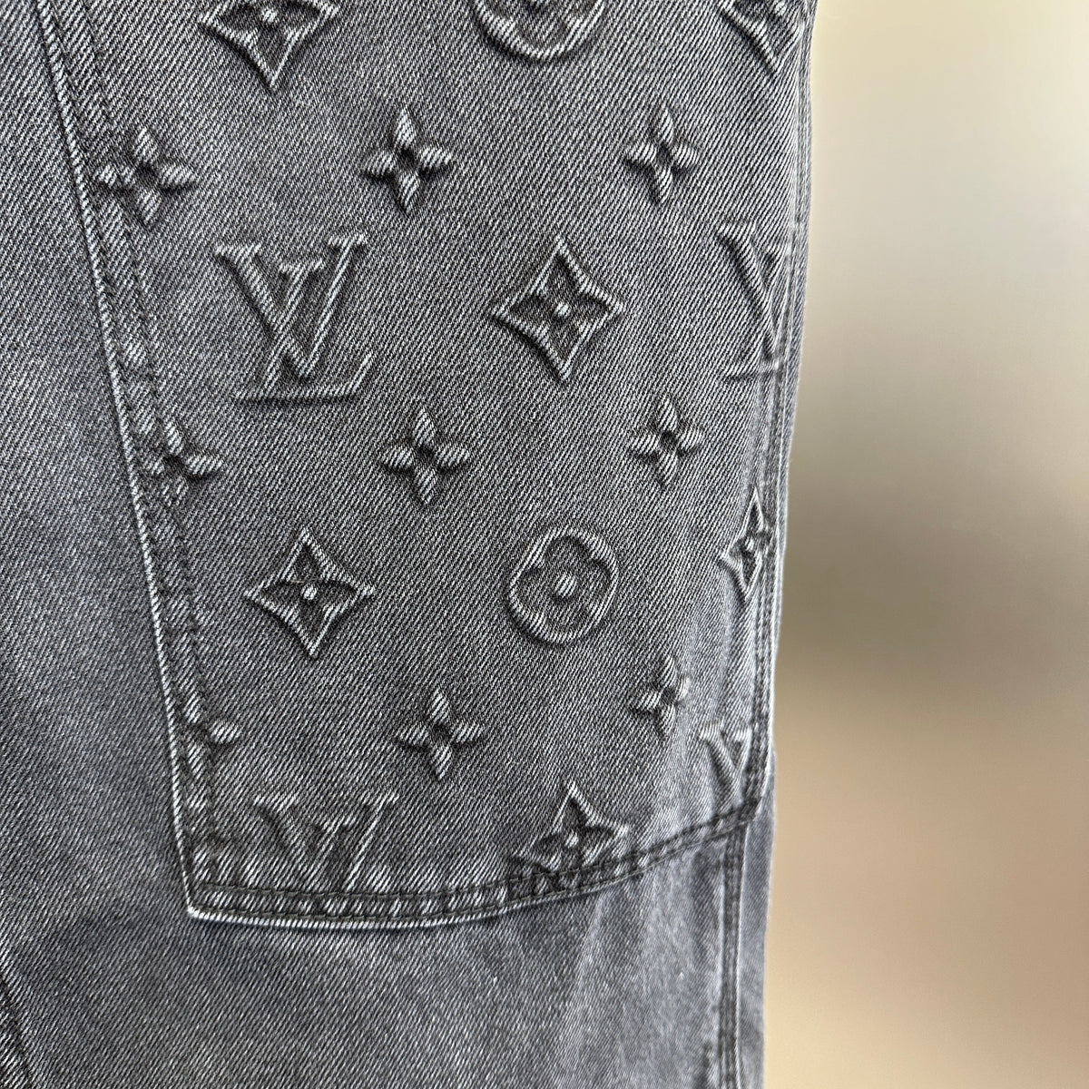 Louis Vuitton Double-Knee Monogram Embossed Carpenter Pants