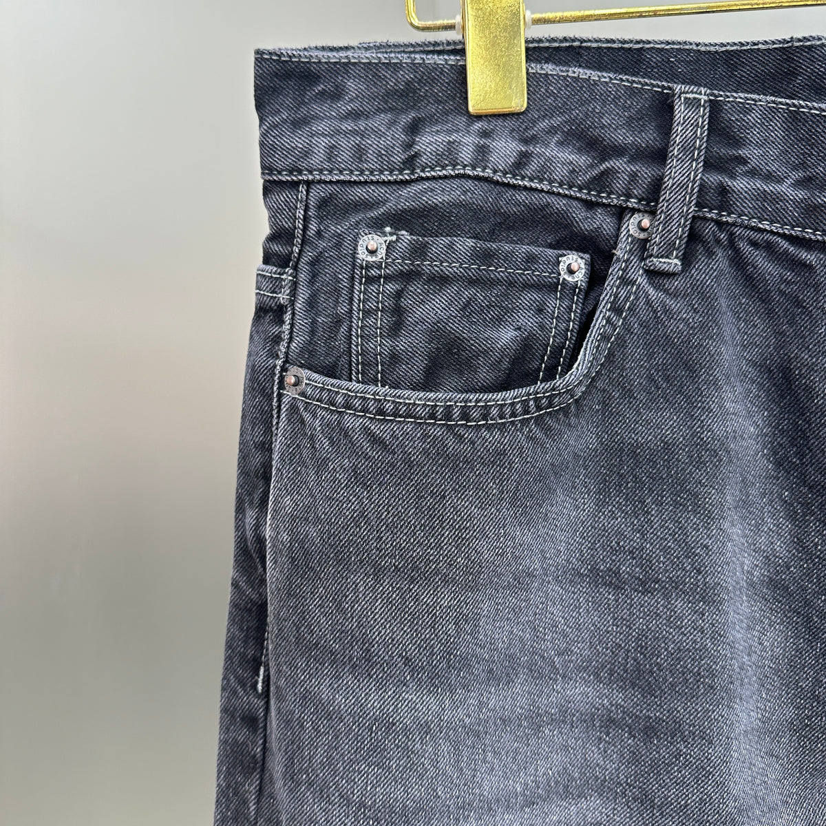 Acne Studios High-Waisted Loose Fit Jeans – Charcoal Black Wash