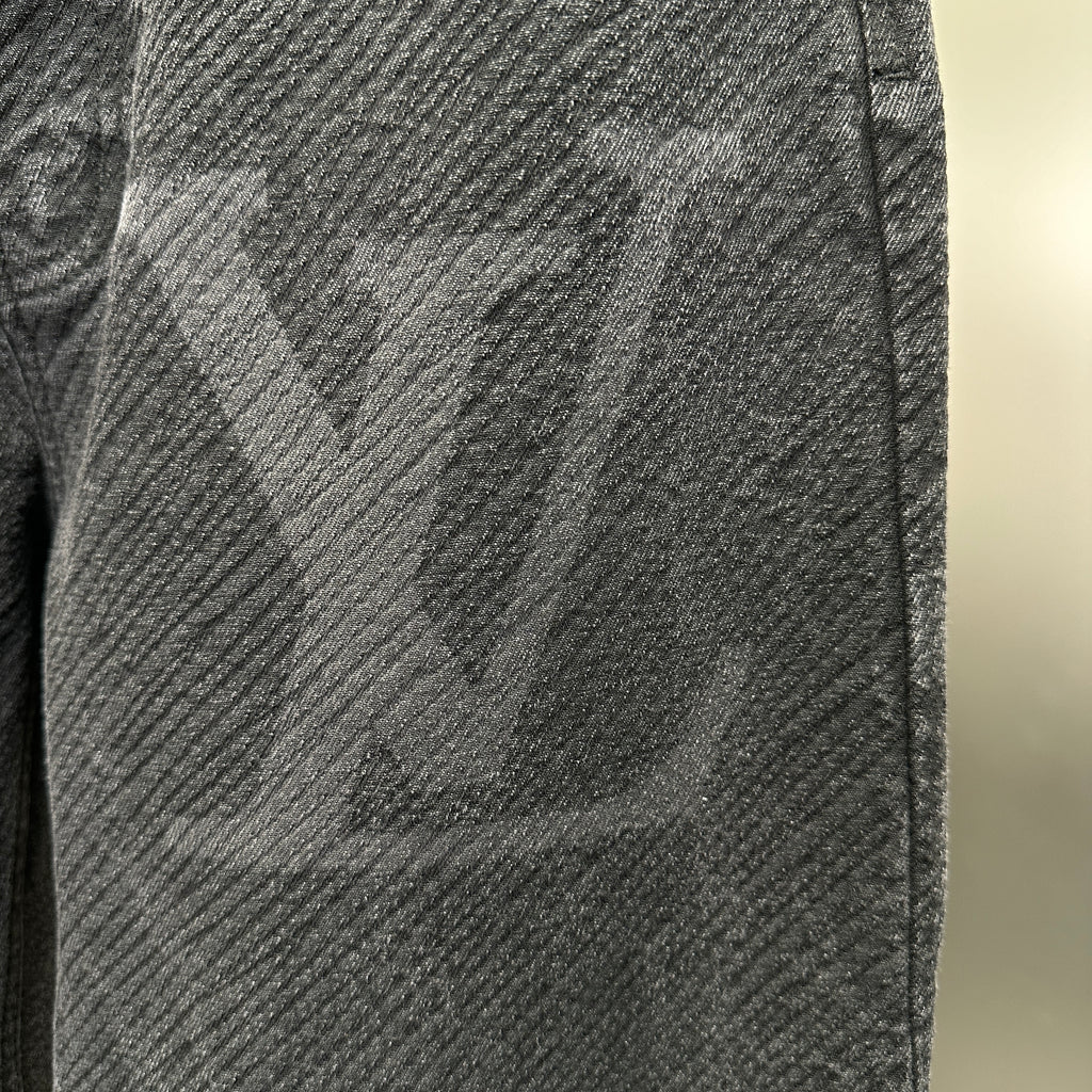Louis Vuitton Tonal Oversized Monogram Jacquard Denim Trousers – Charcoal