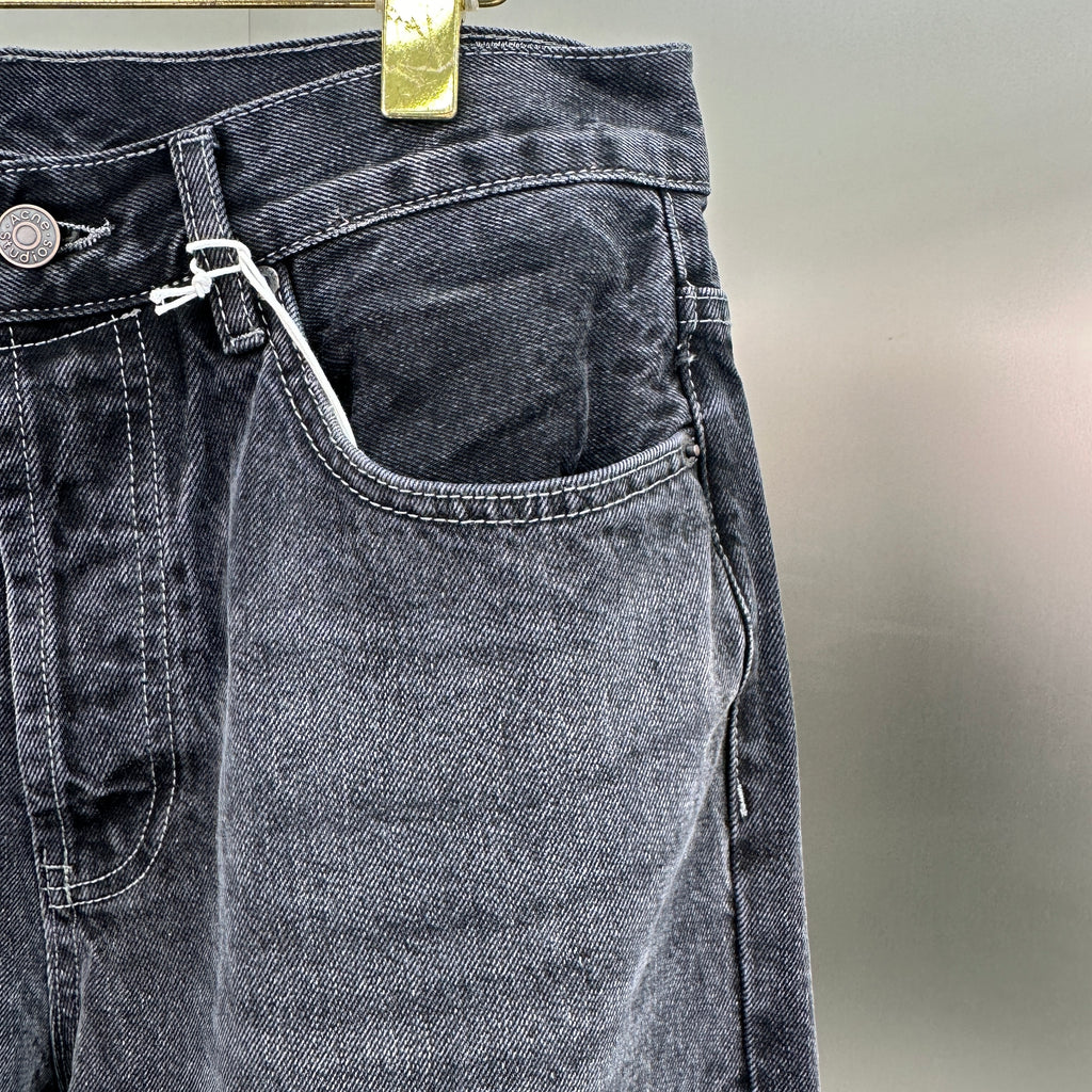 Acne Studios High-Waisted Loose Fit Jeans – Charcoal Black Wash