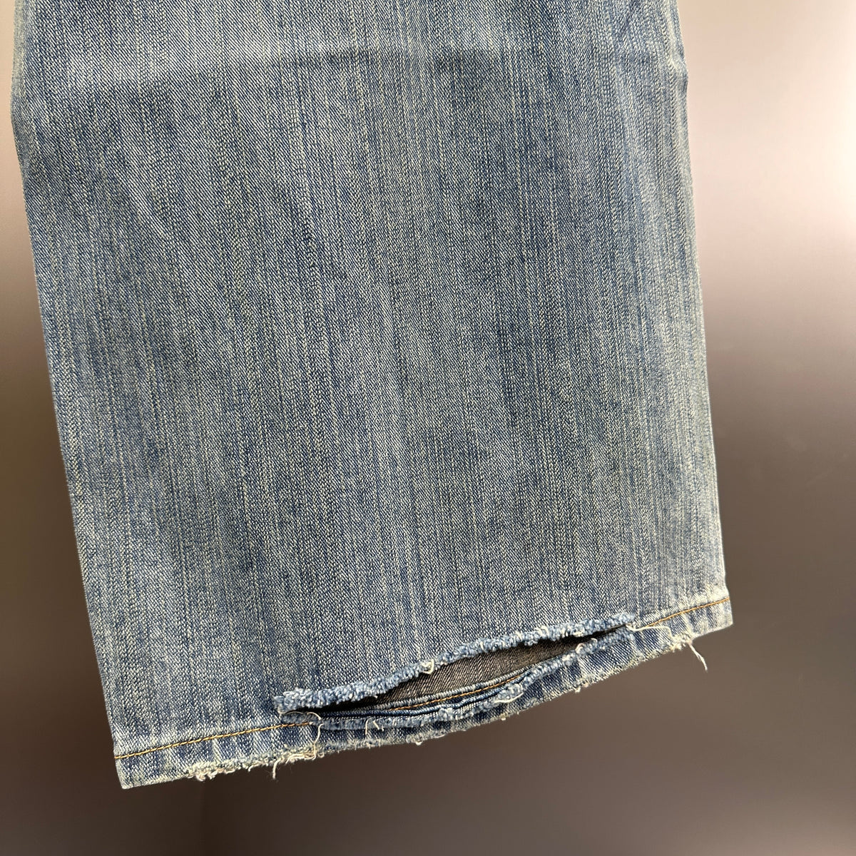 Balenciaga Faded Blue Flame Tribal Wide-Leg Denim