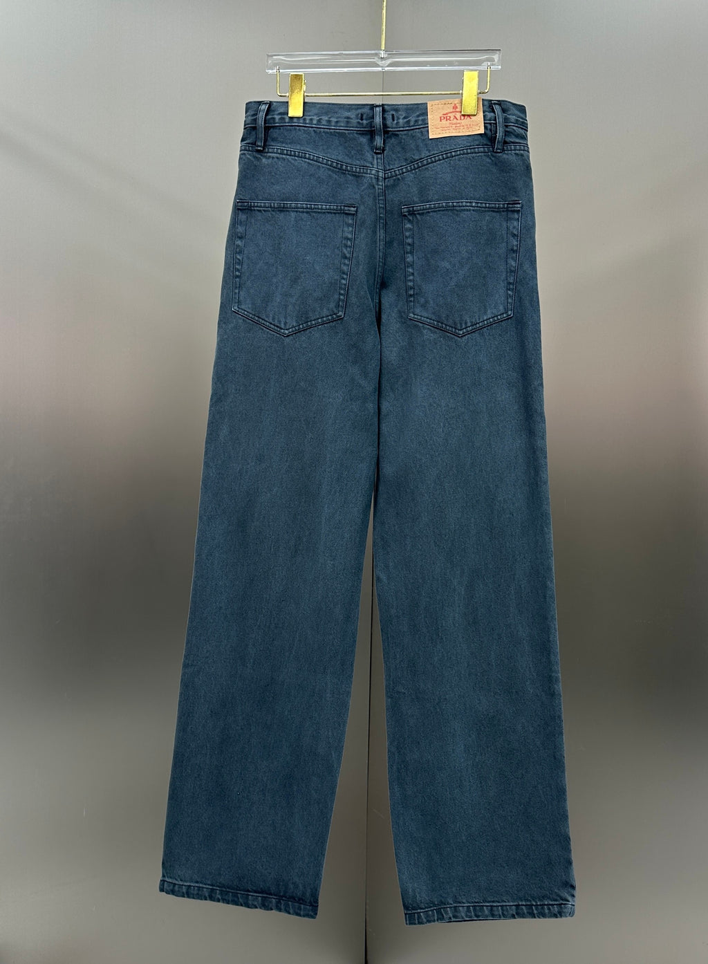 Prada Classic Straight-Fit Faded Dark Slate Jeans