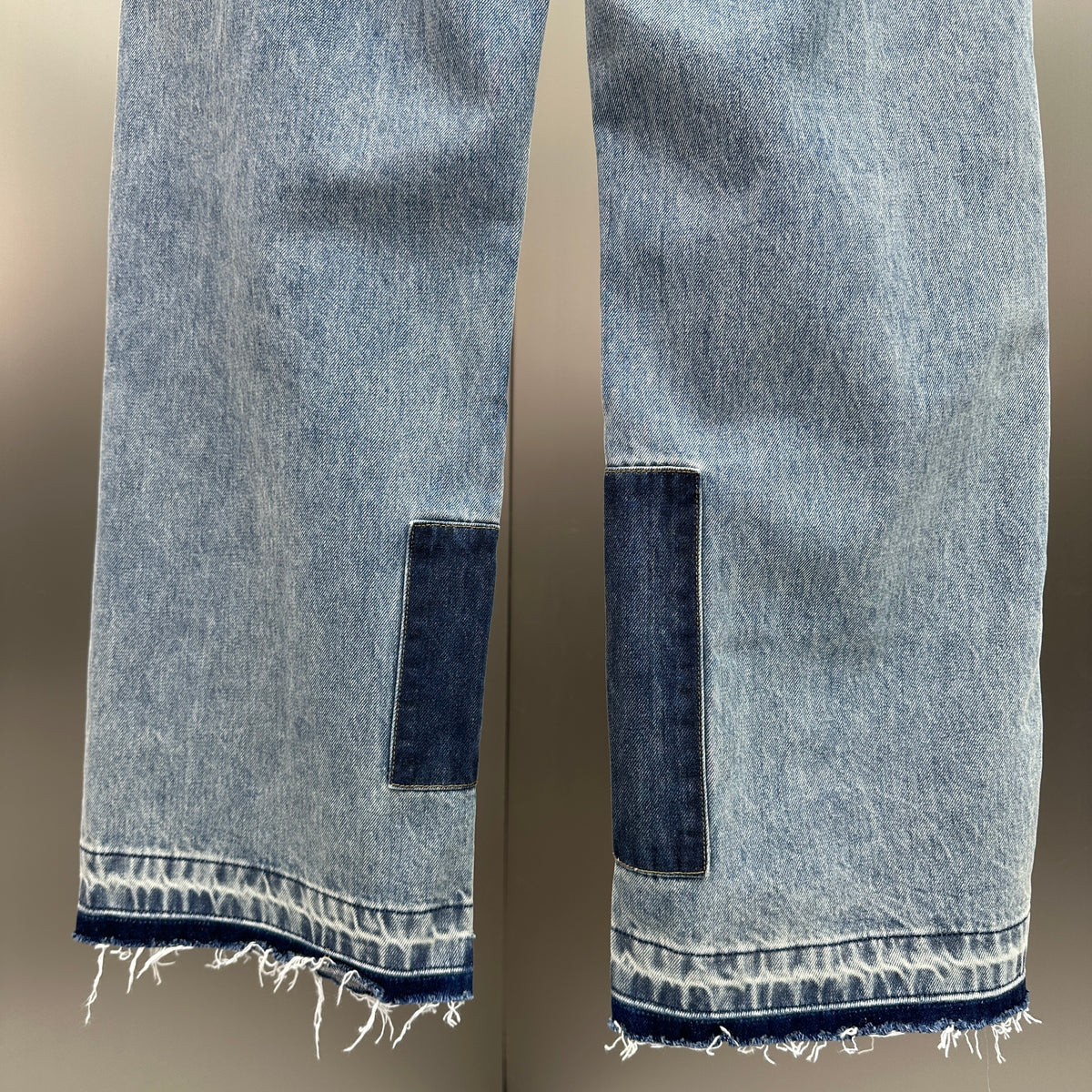 Louis Vuitton Multi-Wash Monogram Denim Trousers with Raw Hem
