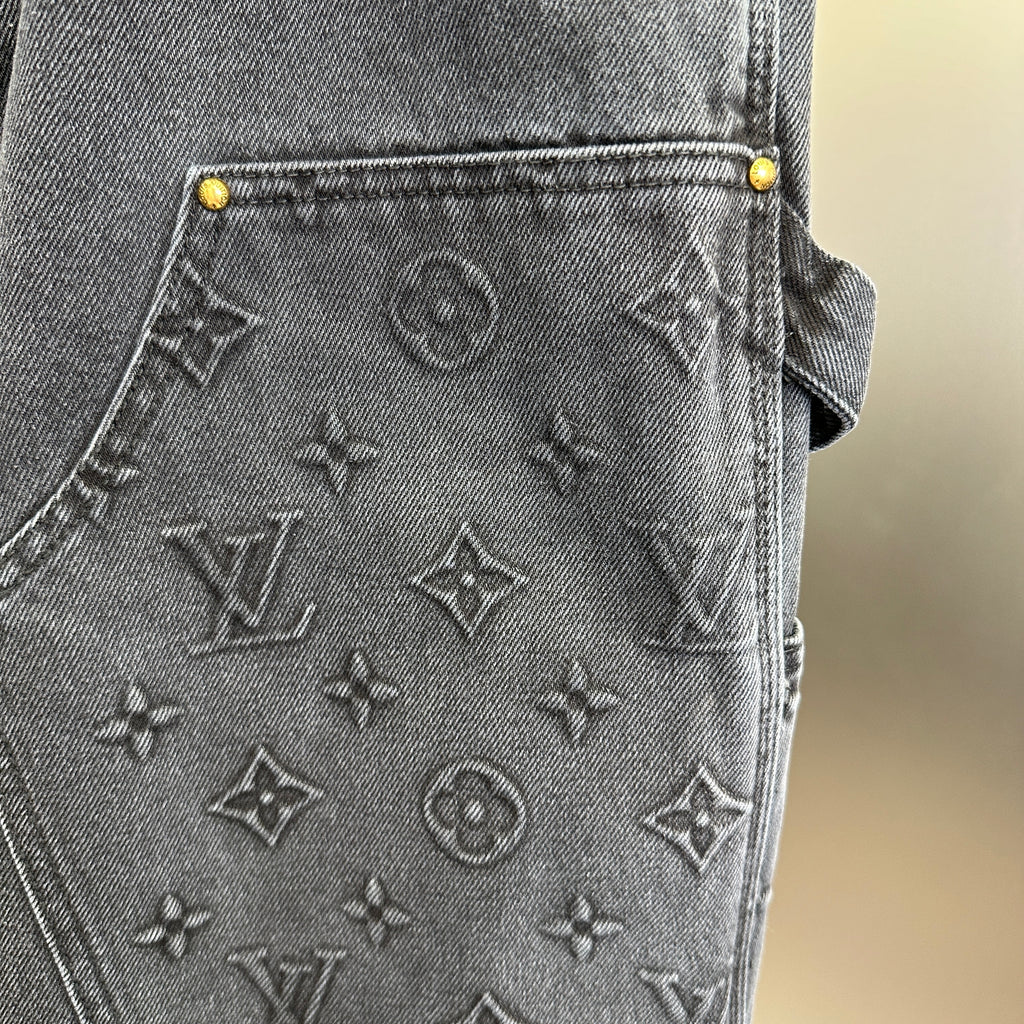 Louis Vuitton Double-Knee Monogram Embossed Carpenter Pants
