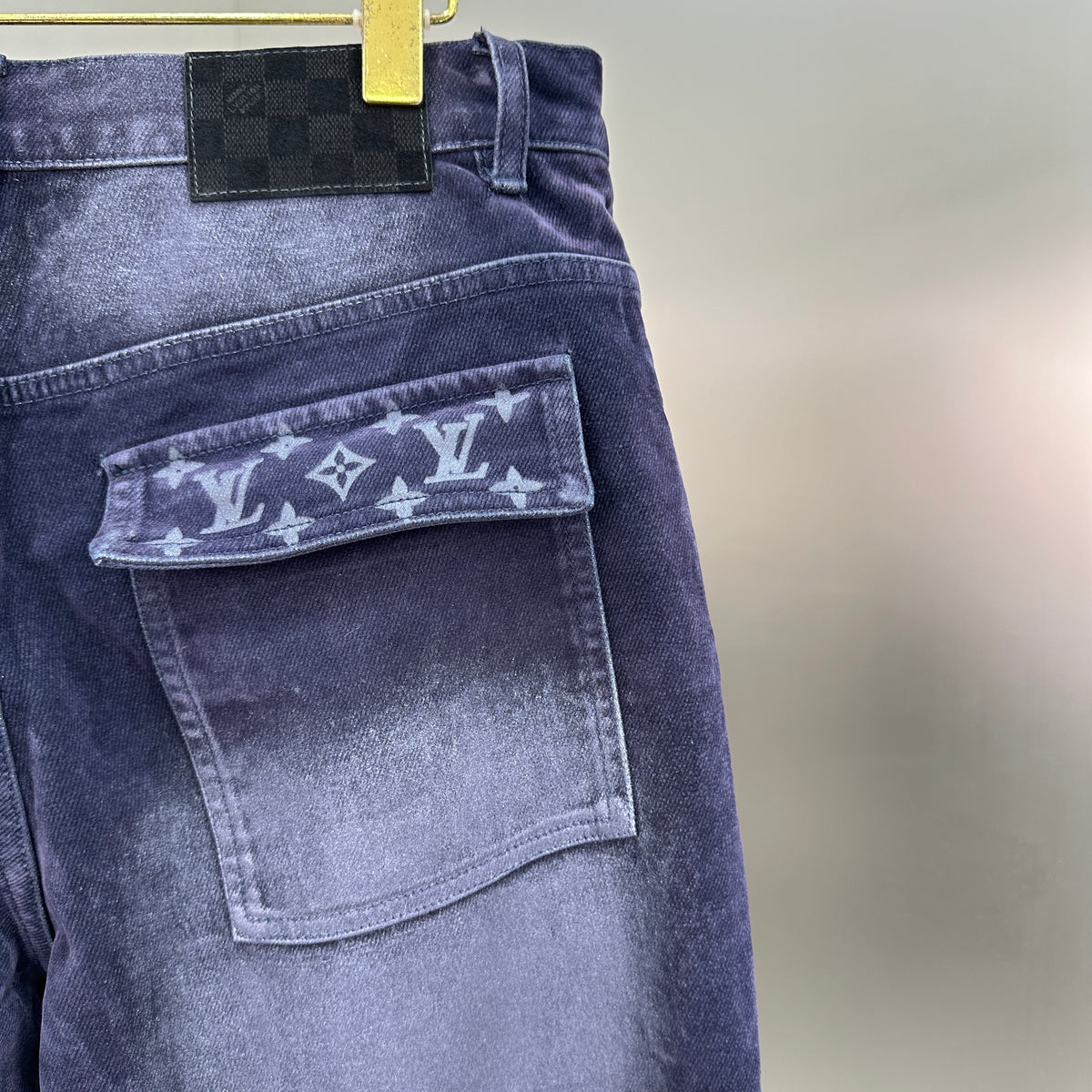 Louis Vuitton Bleached Fade Straight Denim Trousers – Dark Navy