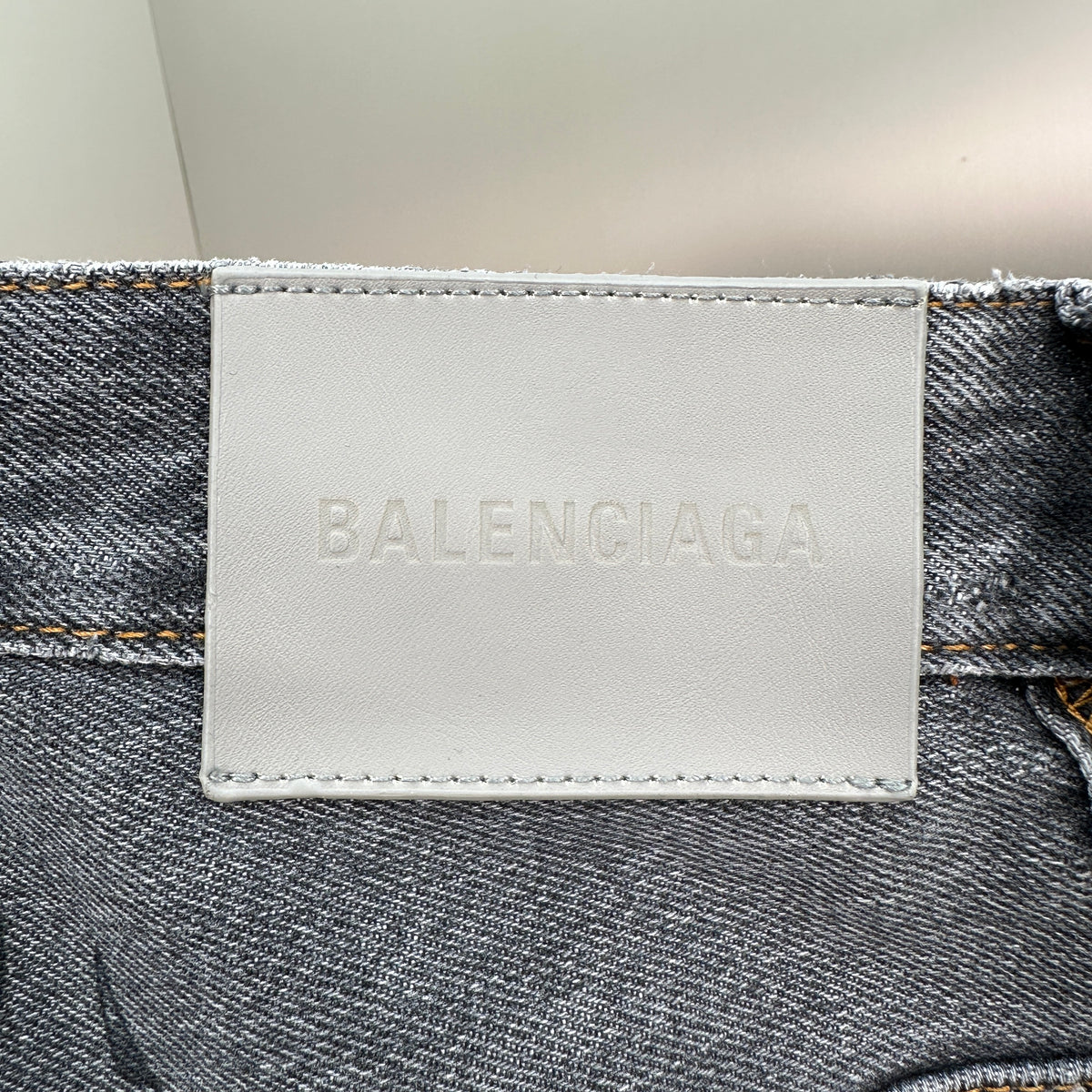 Balenciaga Crest & Artwork Embroidered Baggy Denim Pants