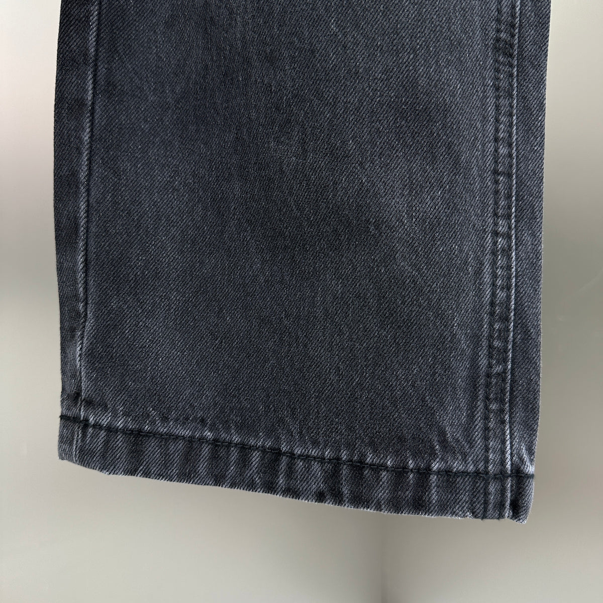 Loewe Anagram Patchwork Straight Denim Pants – Charcoal Black