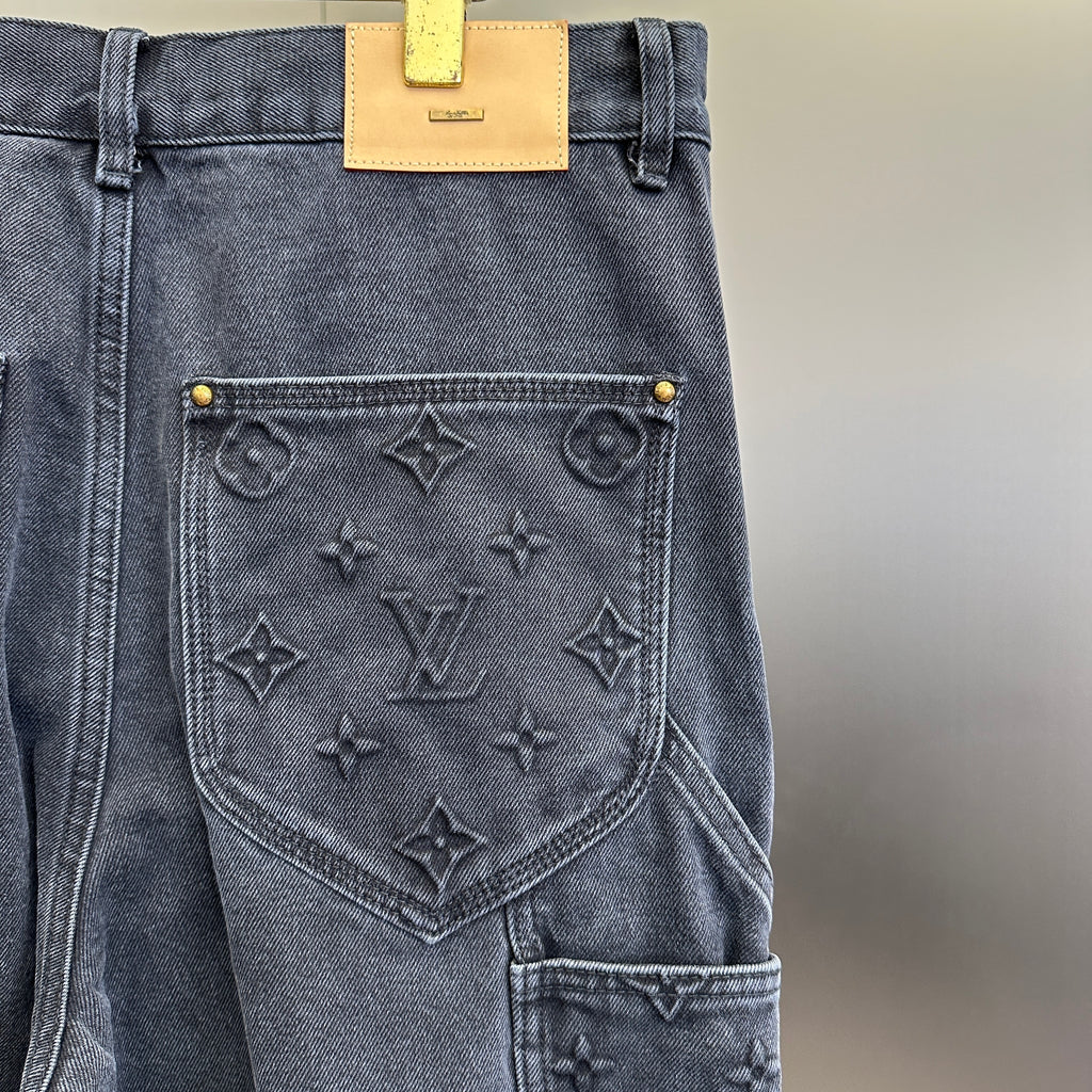 Louis Vuitton Double-Knee Monogram Embossed Carpenter Pants