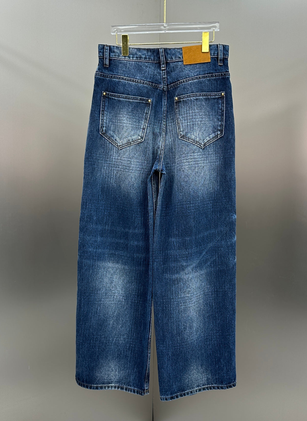 Louis Vuitton Pleated Front Baggy Denim Trousers – Medium Indigo Wash