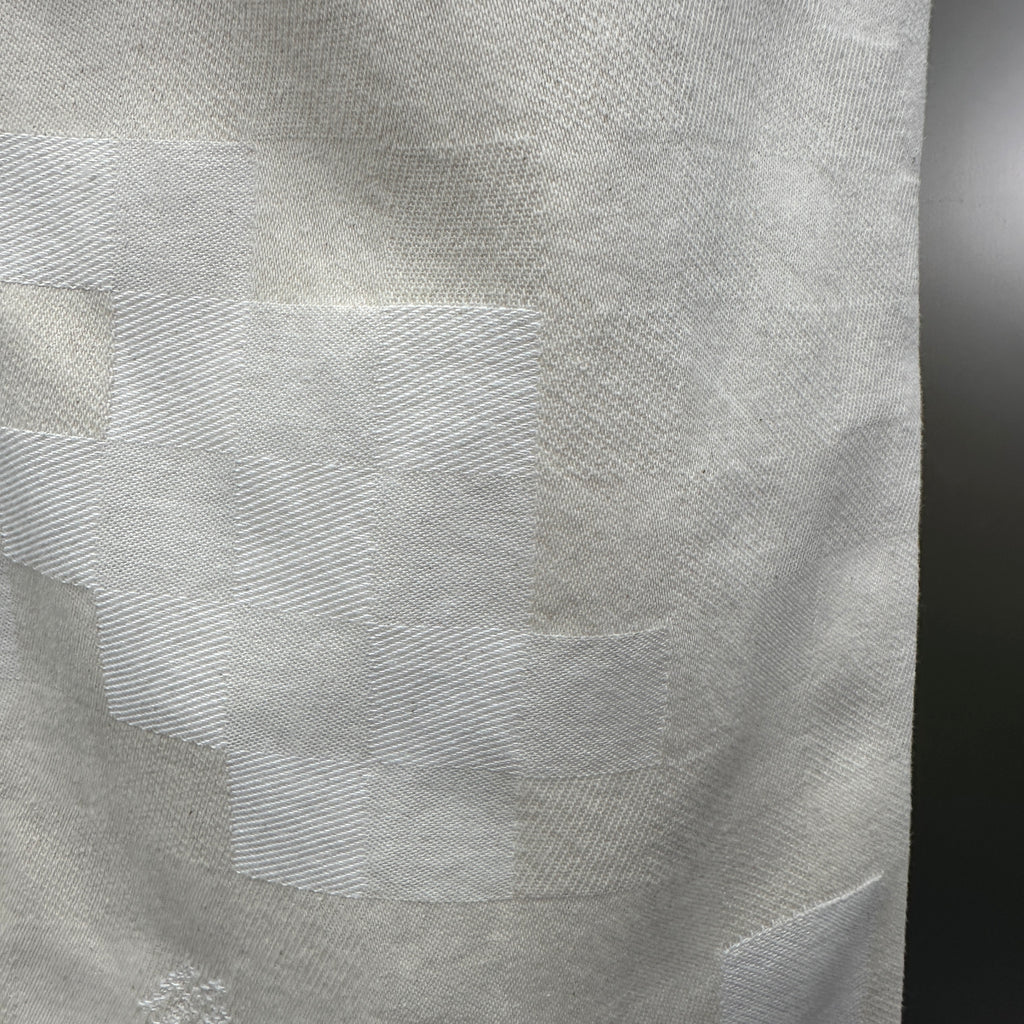 Louis Vuitton Tonal Pixelated Damier Cream Denim Trousers