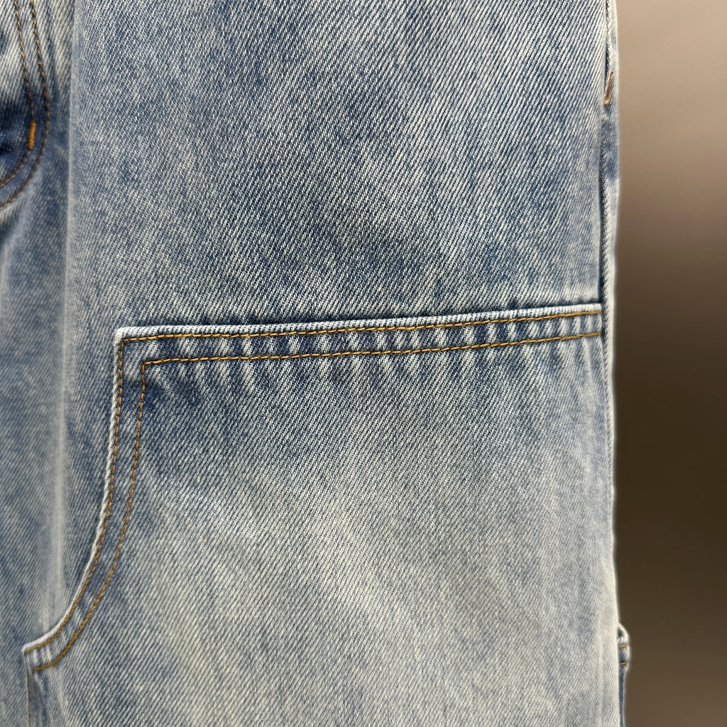 Louis Vuitton Vintage Wash Straight-Fit Workwear Denim Trousers
