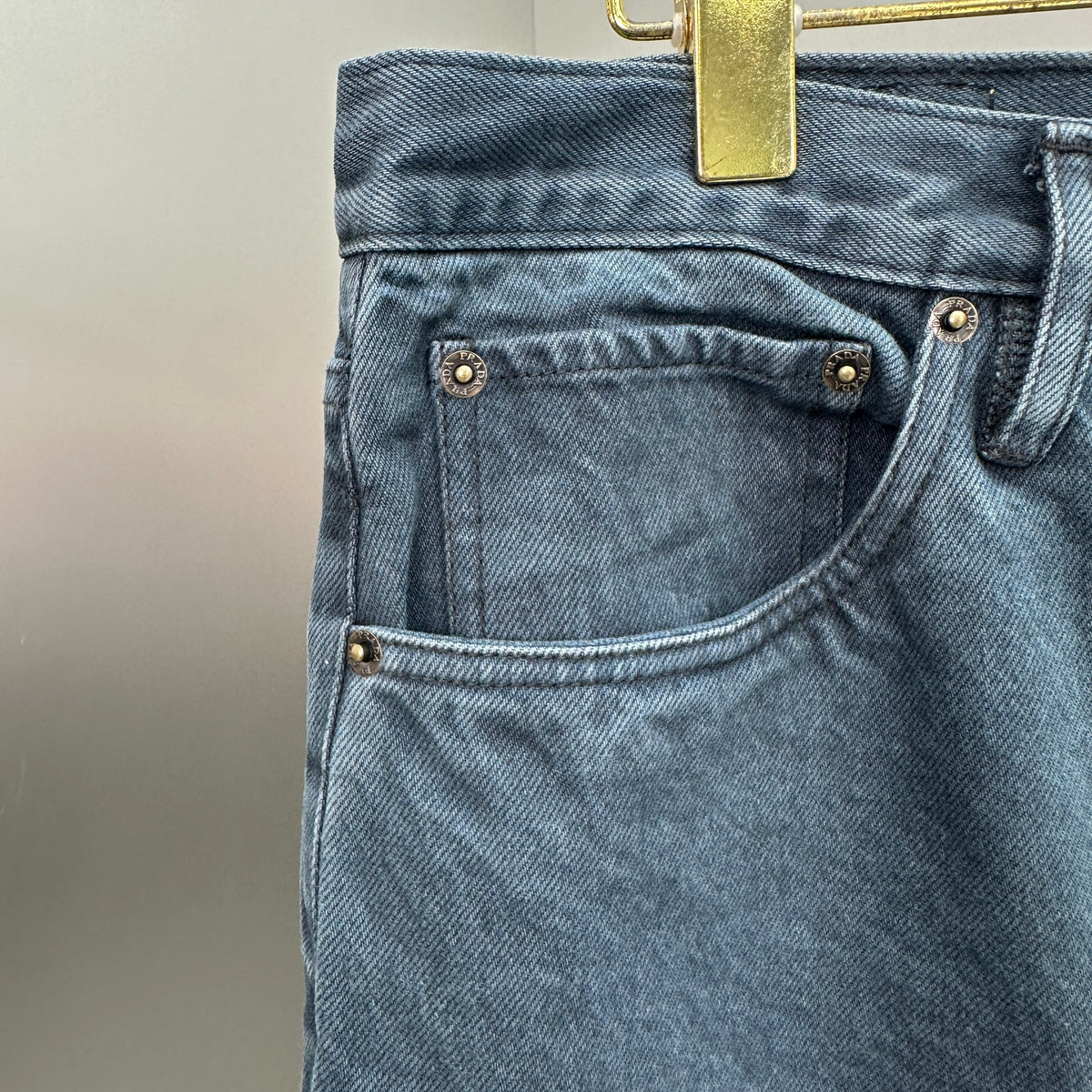 Prada Classic Straight-Fit Faded Dark Slate Jeans