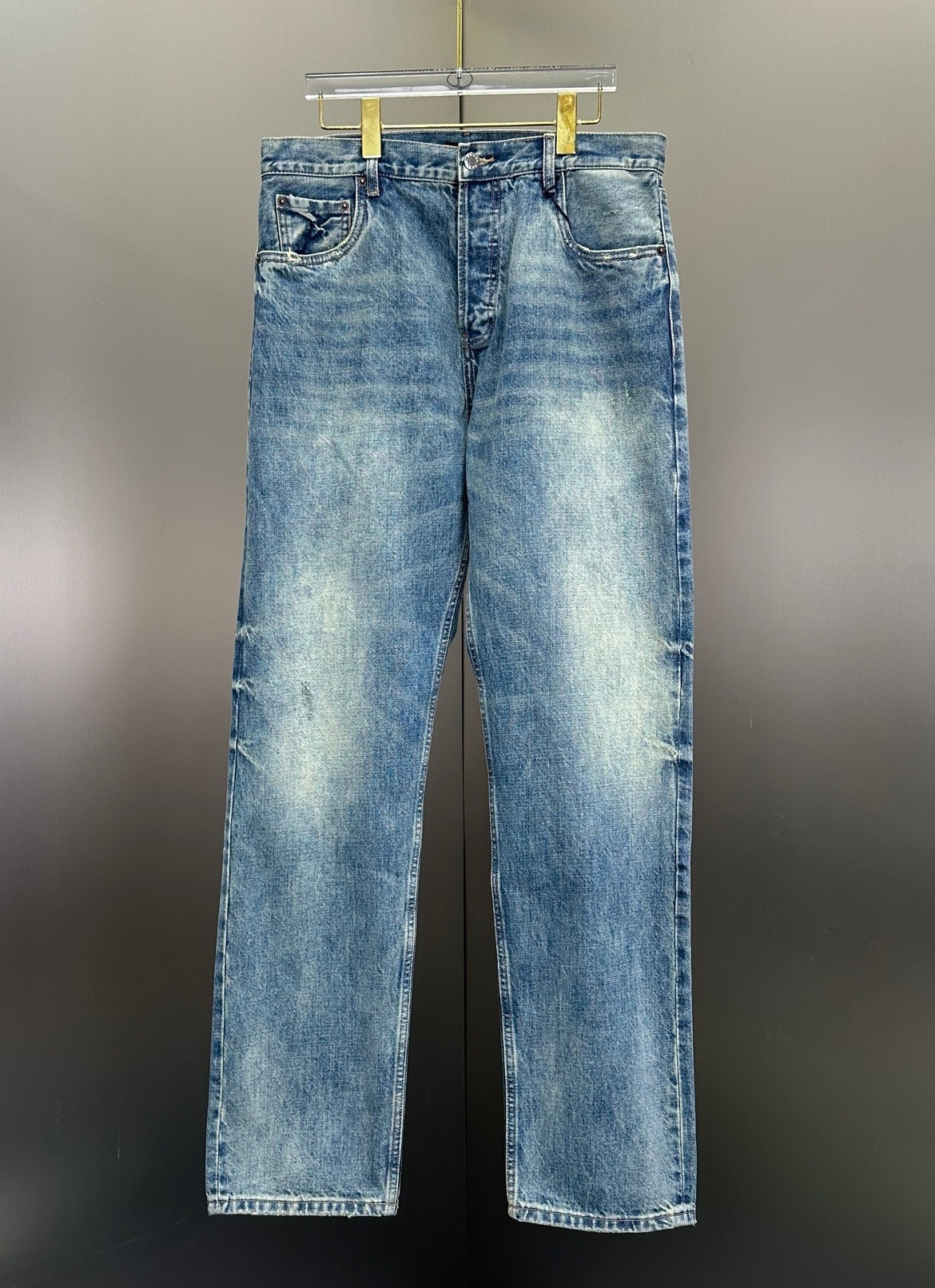 Prada Classic Straight-Fit Faded Blue Jeans