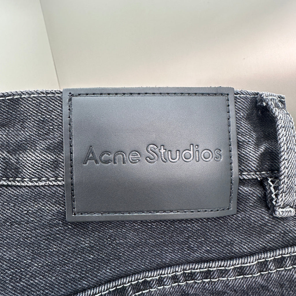 Acne Studios High-Waisted Loose Fit Jeans – Charcoal Black Wash
