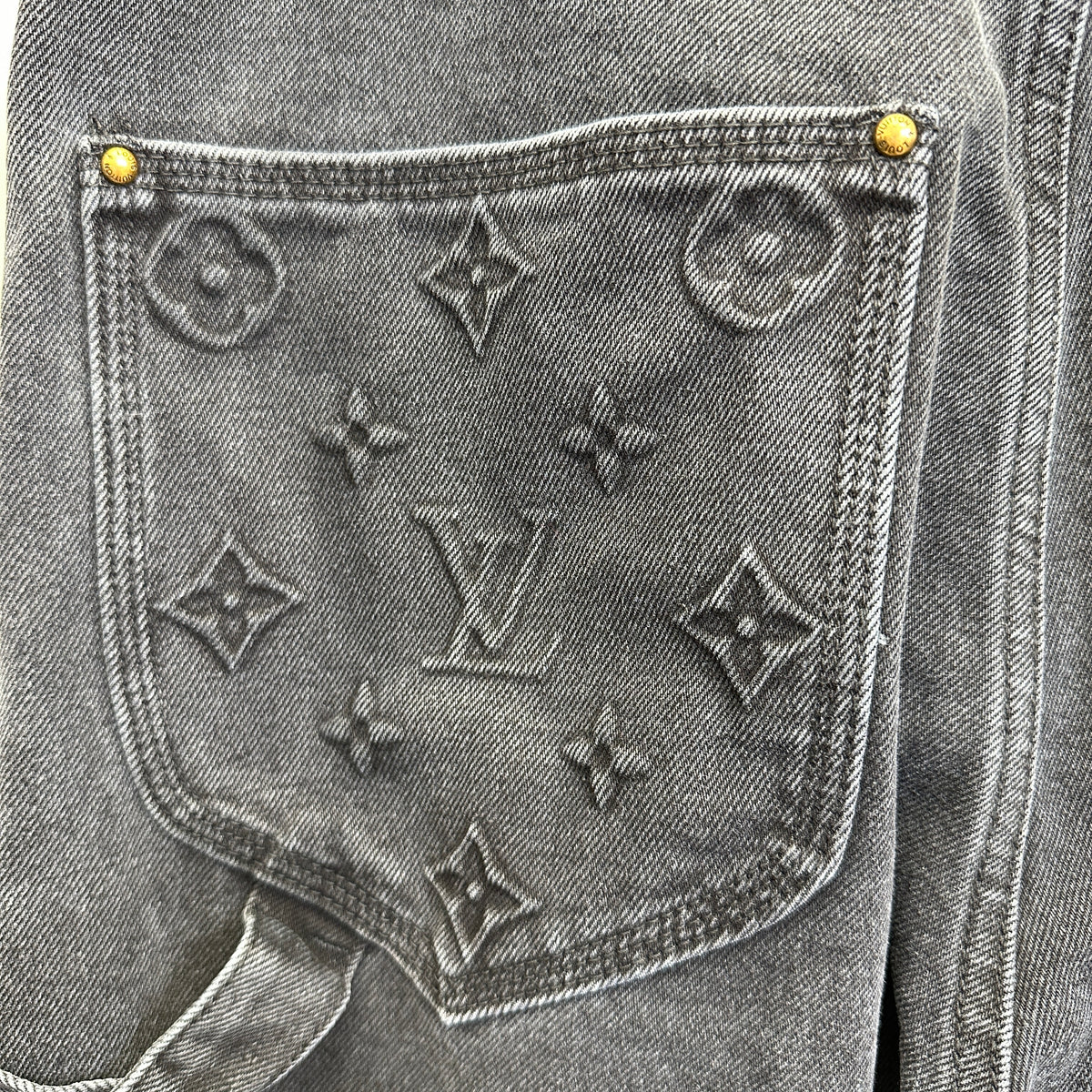 Louis Vuitton Double-Knee Monogram Embossed Carpenter Pants