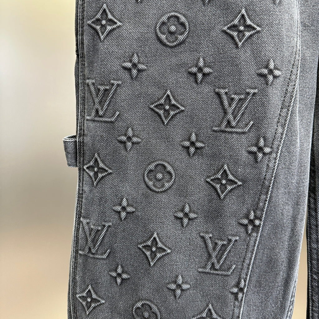Louis Vuitton Double-Knee Monogram Embossed Carpenter Pants