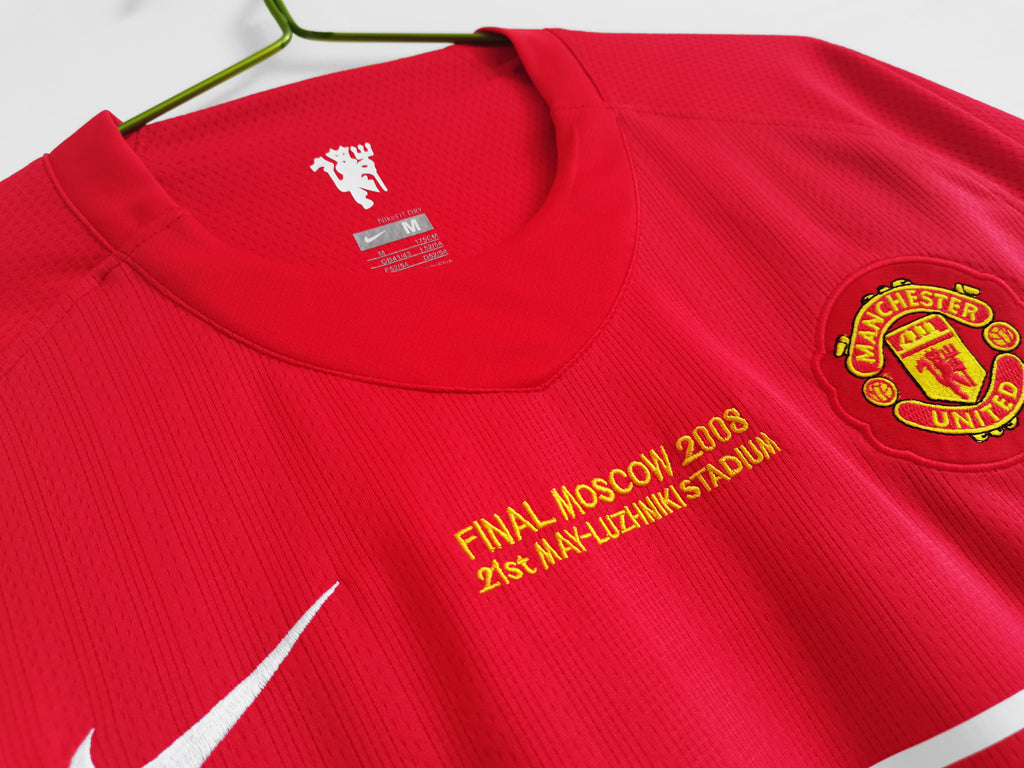 Manchester United 1ra Equipación 2007/08 Manga Larga Edición Final Champions