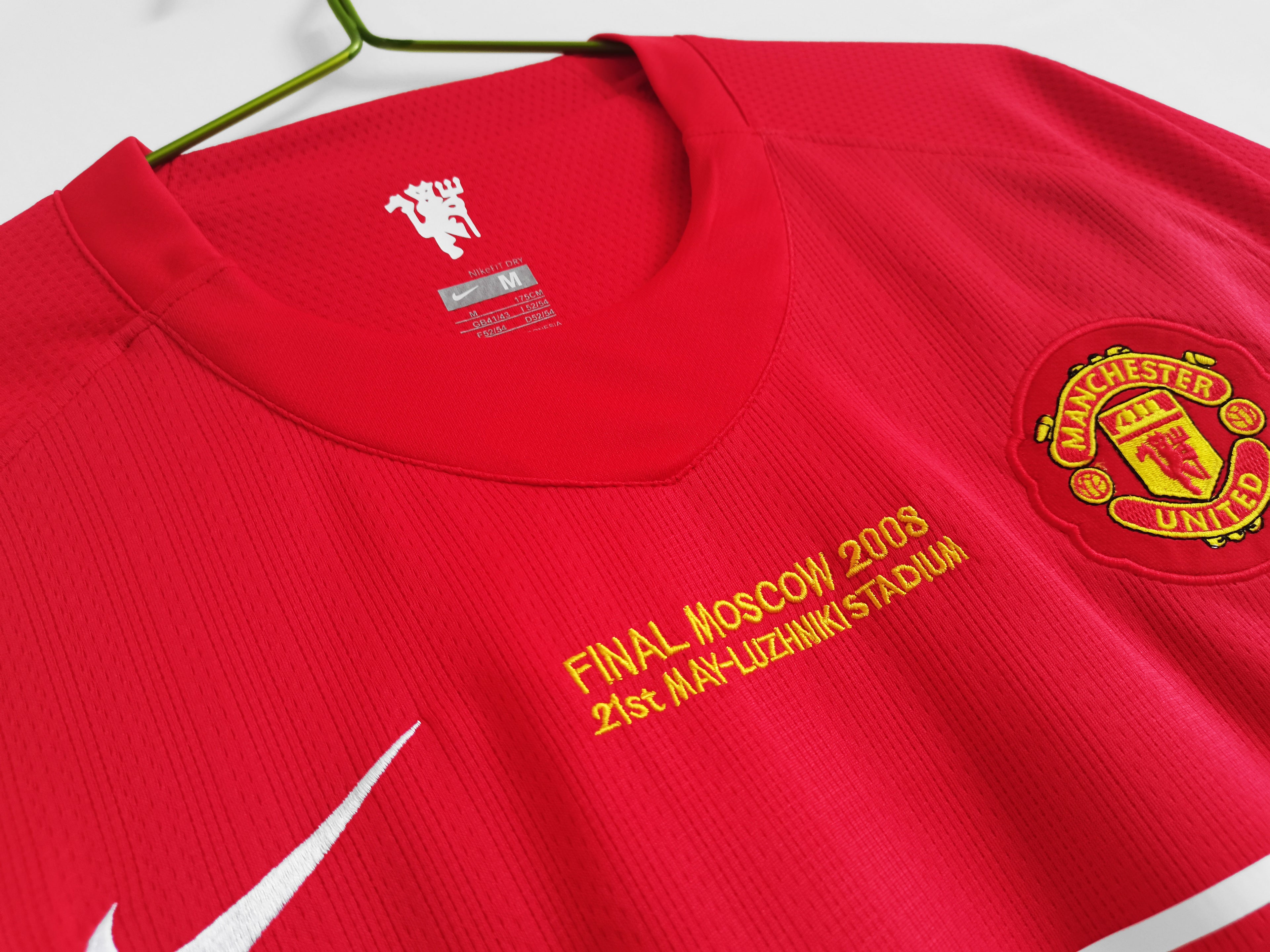 Manchester United 1ra Equipación 2007/08 Manga Larga Edición Final Champions