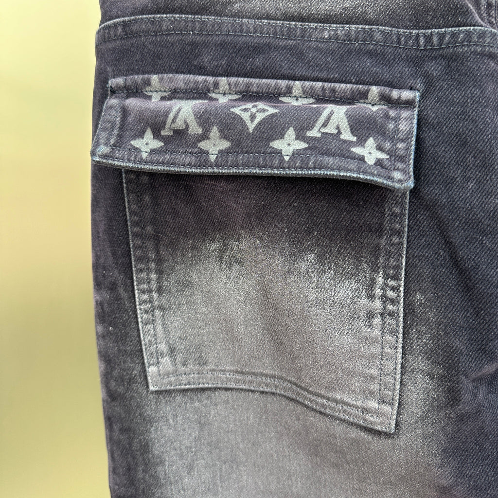 Louis Vuitton Bleached Fade Straight Denim Trousers – Dark Navy