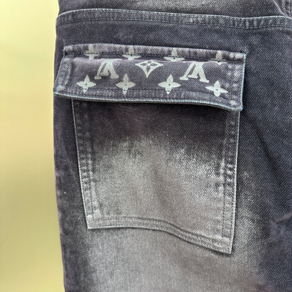 Louis Vuitton Bleached Fade Straight Denim Trousers – Dark Navy