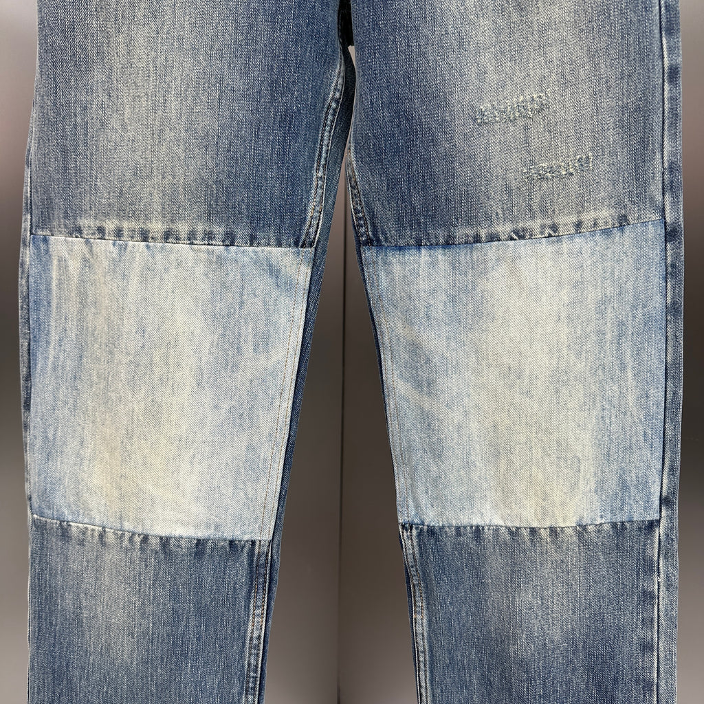 Dior Block Patchwork Denim Pants – Washed Blue
