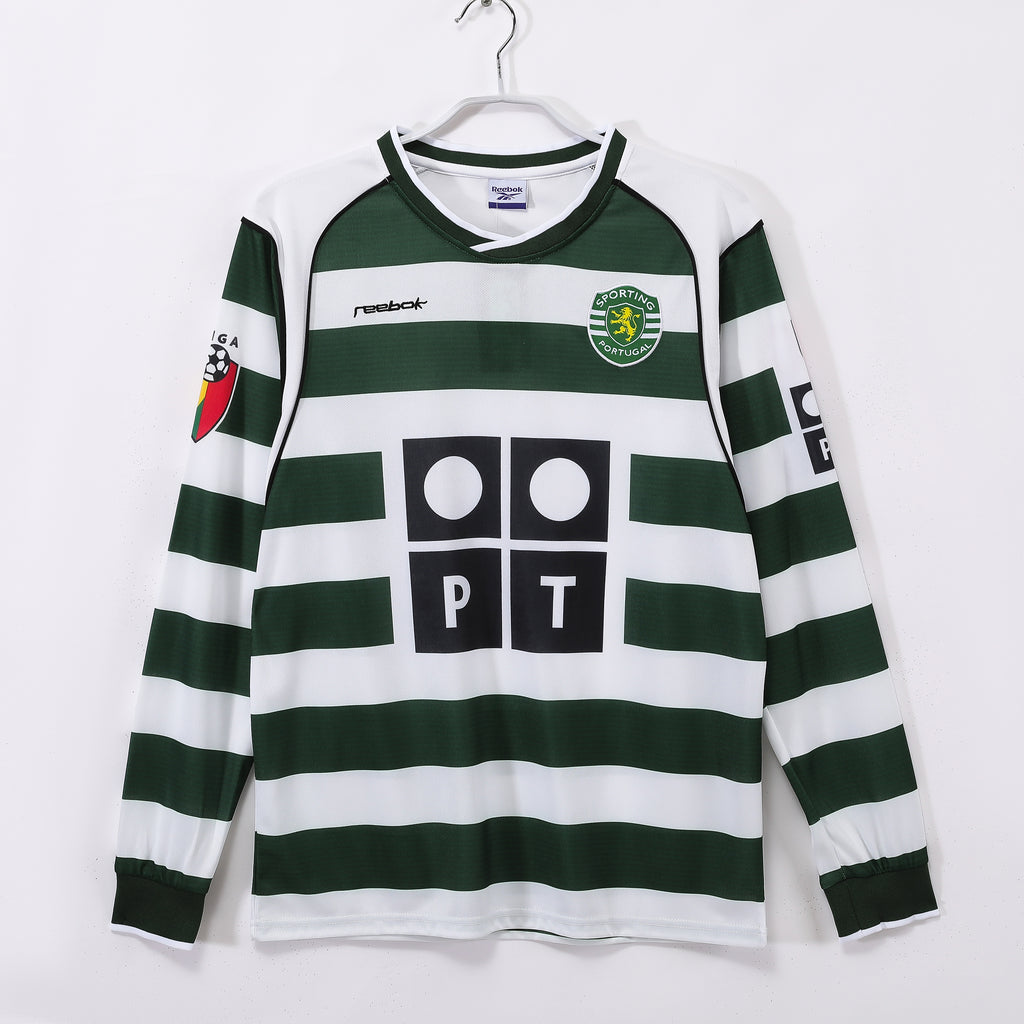Sporting de Portugal 1ra Equipación 2001/02 Manga Larga