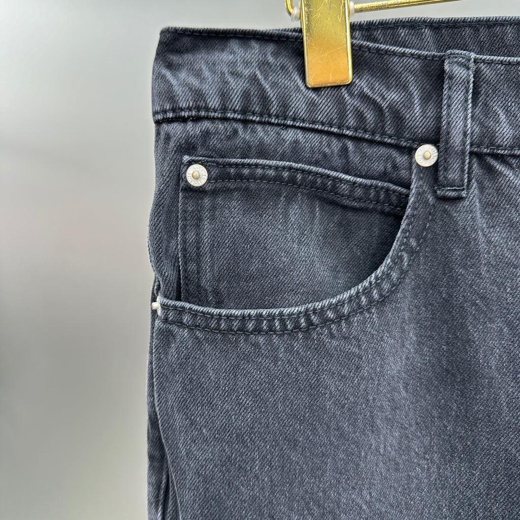 Loewe Anagram Patchwork Straight Denim Pants – Charcoal Black