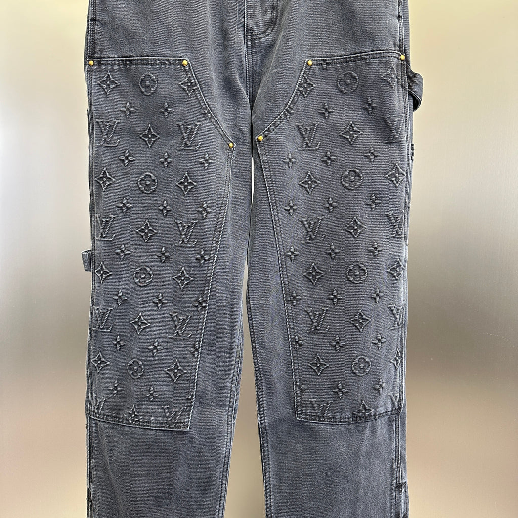 Louis Vuitton Double-Knee Monogram Embossed Carpenter Pants