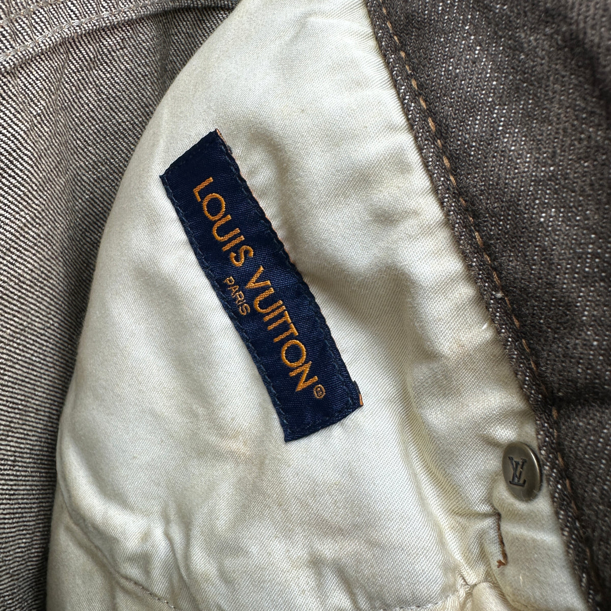 Louis Vuitton Earth Brown Whiskered Straight Denim Trousers