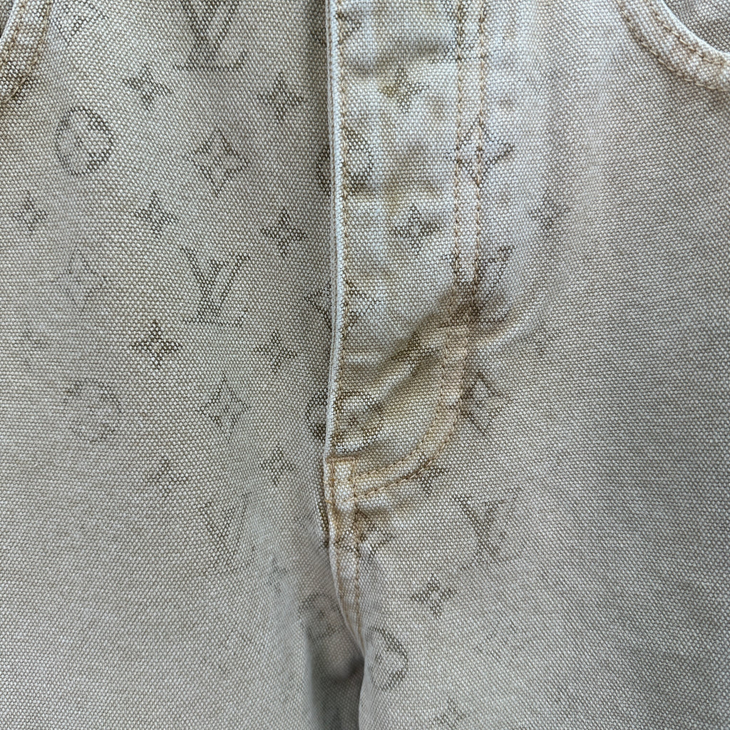 Louis Vuitton Vintage Tint Monogram Printed Straight Denim Pants